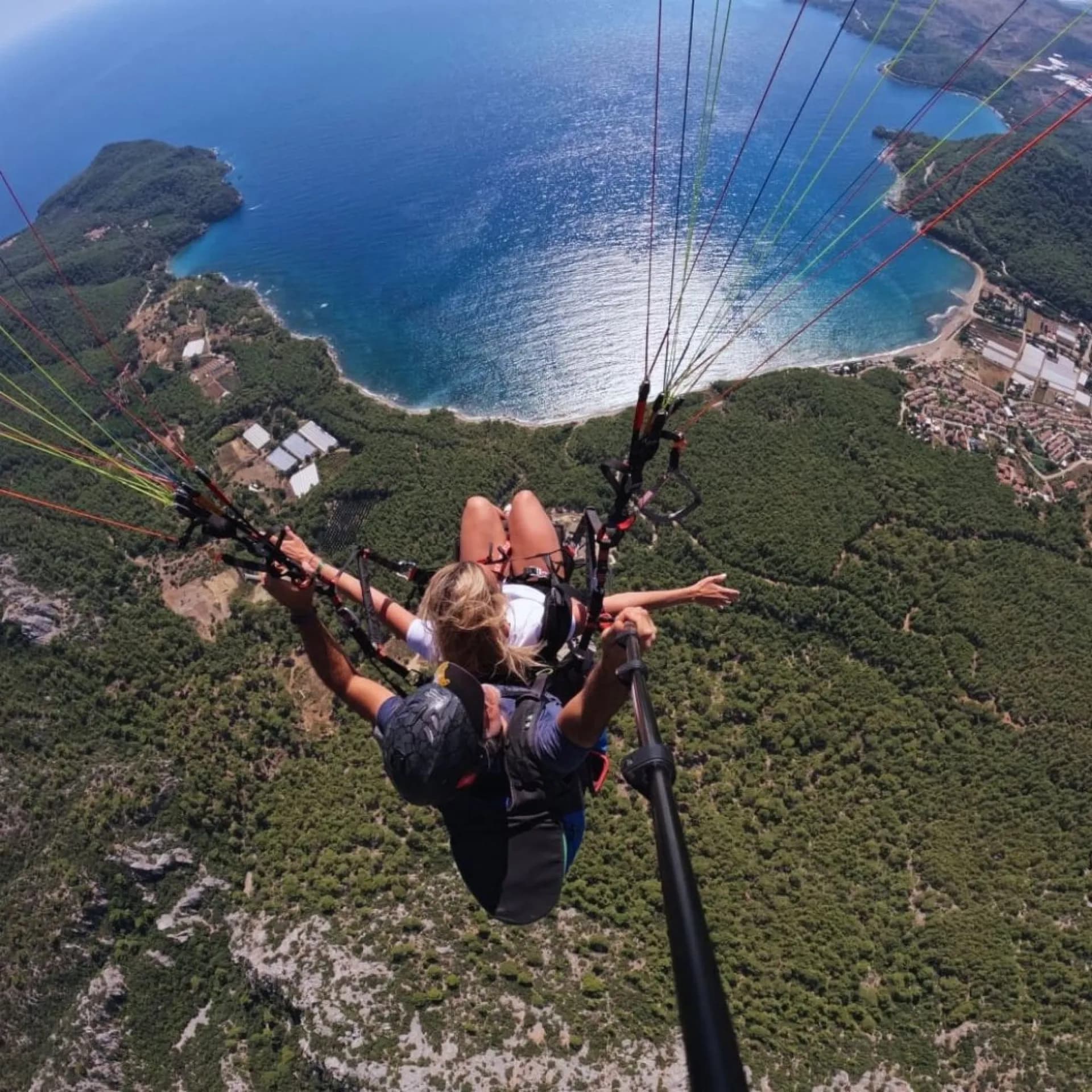 Adrasan yamaç paraşütü tandem uçuş 2