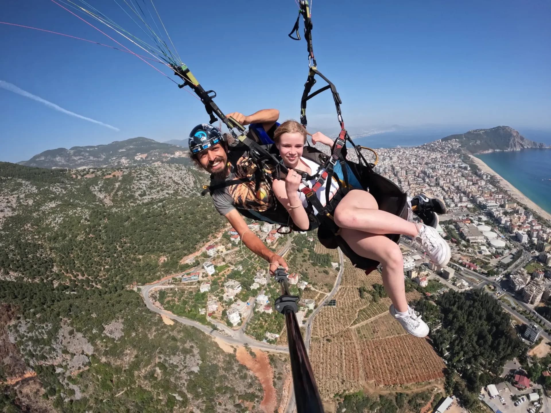 Alanya yamaç paraşütü Kleopatra Plajı tandem uçuş 2